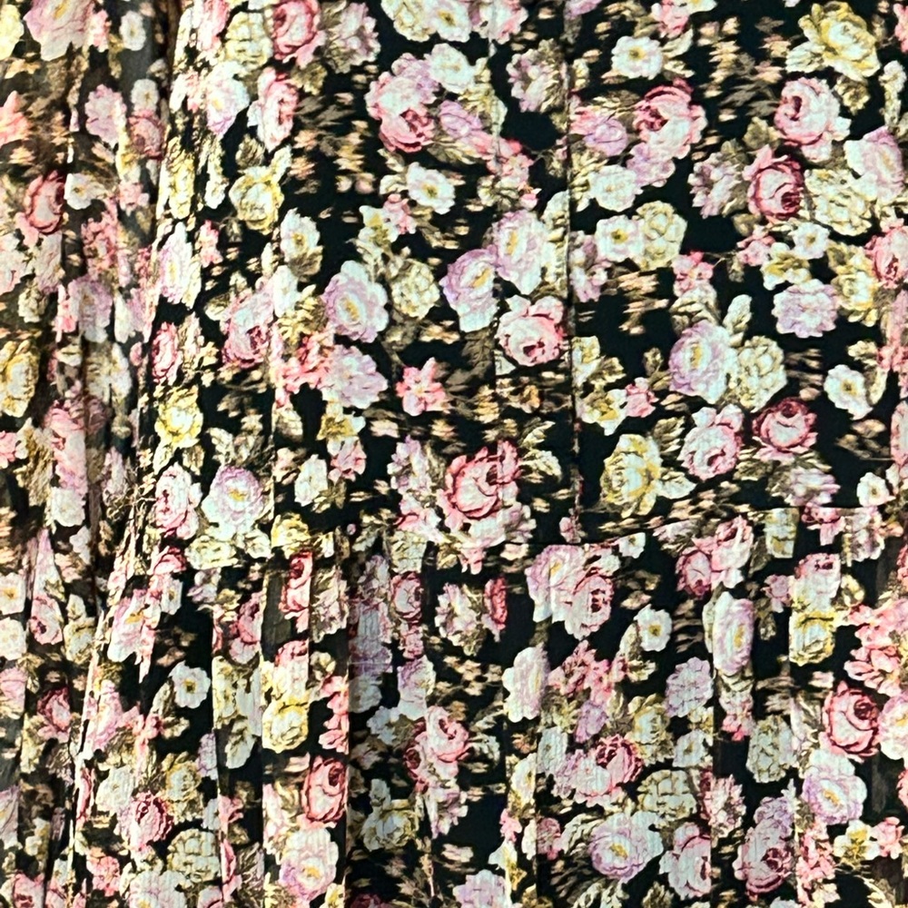 H&M Brown and Cream Tiered Sundress with Bishop Sleeves. Small - Picture 2 of 7